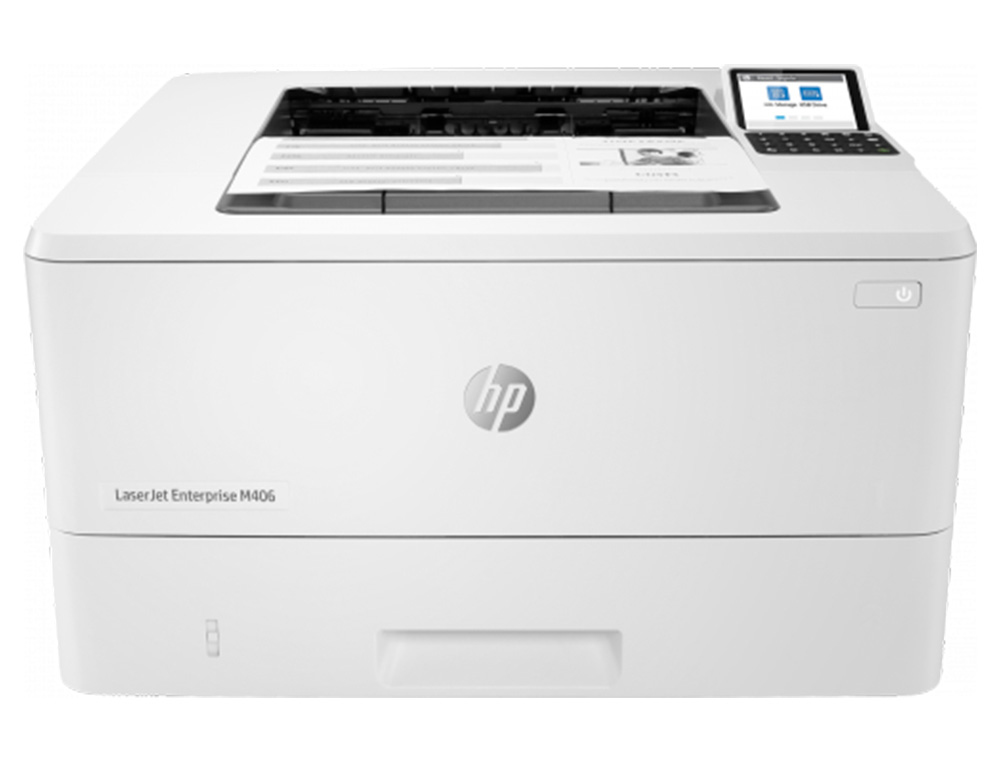 HP ( HEWLETT PACKARD ) - Impresora laserjet enterprise m406dn duplex red 40 ppm bandeja de entrada 100 hojas (Ref. 3PZ15A)