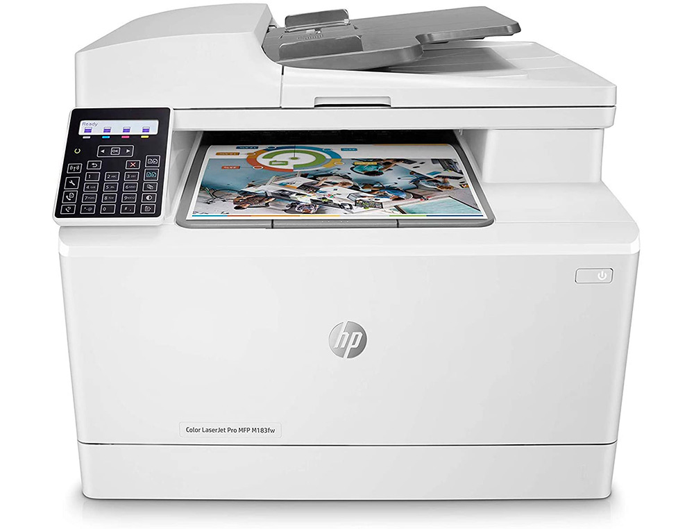 HP ( HEWLETT PACKARD ) - Equipo multifuncion color laserjet pro mfp m183fw fax ethernet wifi 16 ppm bandeja 150 hojas escaner copiadora (Ref. 7KW56A) (Canon L.P.I. 5,25€ Incluido)