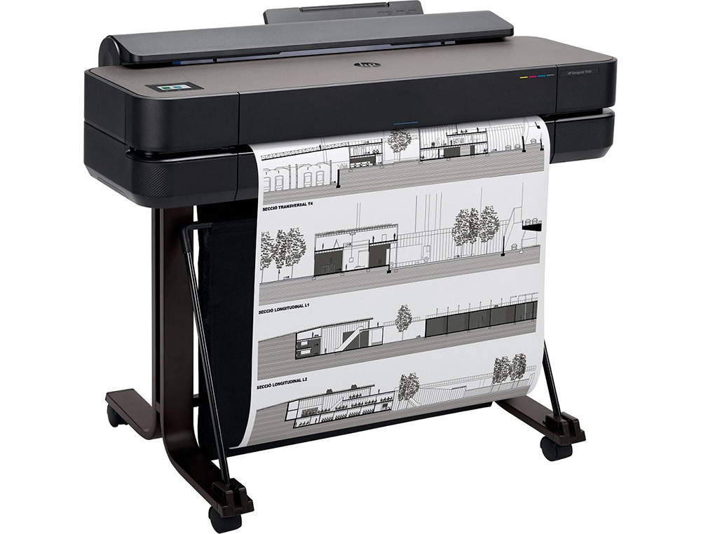 HP ( HEWLETT PACKARD ) - Impresora designjet t650 24 pulgadas base integrada 2400x1200 ppp tinta color 26 ppm 1gb din a1 (Ref. 5HB08A) (Canon L.P.I. 4,5€ Incluido)