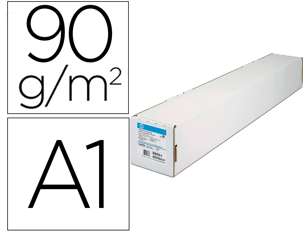 HP ( HEWLETT PACKARD ) - Papel especial ink-jet blanco intenso din a1 45,7m x 594 mm 90 g (Ref. Q1445A)
