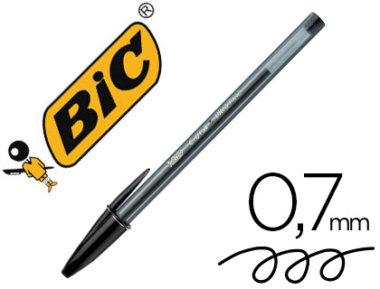 BIC - Boligrafo cristal ultrafine punta forma aguja 0,7 mm negro (Ref. 992603)