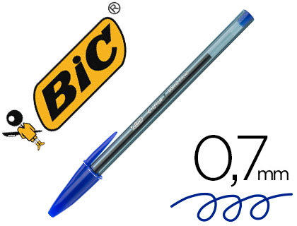BIC - Boligrafo cristal ultrafine punta forma aguja 0,7 mm azul (Ref. 992605)