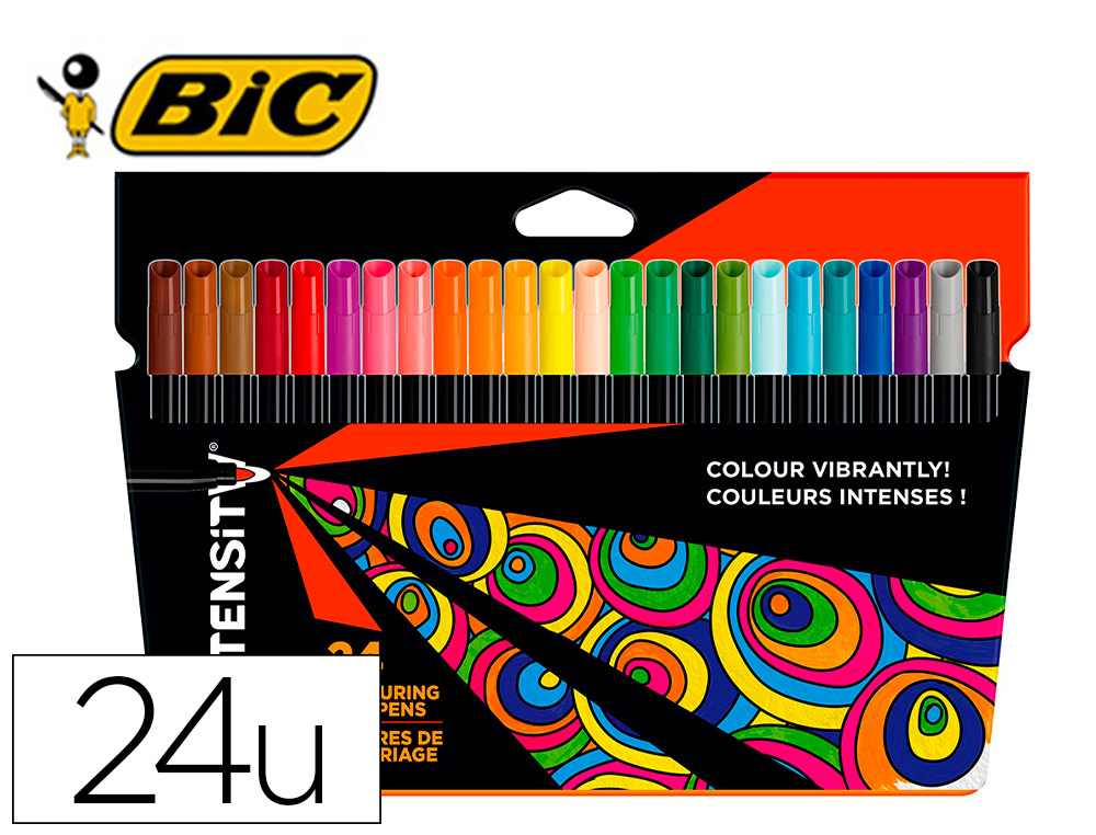 BIC - Rotulador intensity estuche de 24 colores surtidos (Ref. 978035)