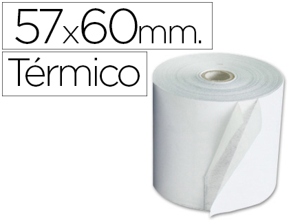 EXACOMPTA - Rollo sumadora termico 57 mm x 60 mm 55 g/m2 sin bisfenol a (Ref. 40347E)