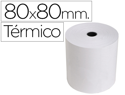 EXACOMPTA - Rollo sumadora termico 80 mm x 80 mm 55 g/m2 sin bisfenol a (Ref. 43821E)