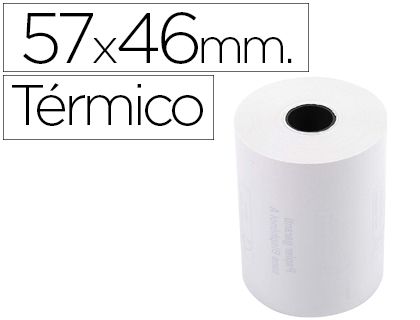 EXACOMPTA - Rollo sumadora termico 57 mm x 46 mm 55 g/m2 sin bisfenol a (Ref. 40915E)