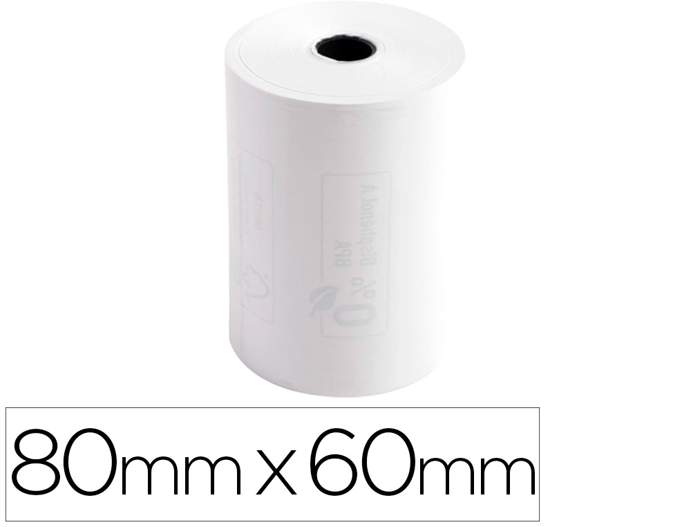 EXACOMPTA - Rollo sumadora termico 80 mm x 60 mm 48 g/m2 (Ref. 43804E)