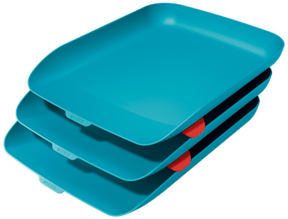 LEITZ - Bandeja sobremesa plastico cosy set de 3 unidades azul 274x120x456 mm (Ref. 53582061)