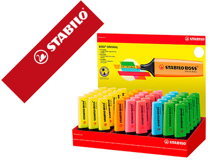 STABILO - Rotulador boss fluorescente 70 expositor de 45 unidades colores surtidos (Ref. 70/45-1)
