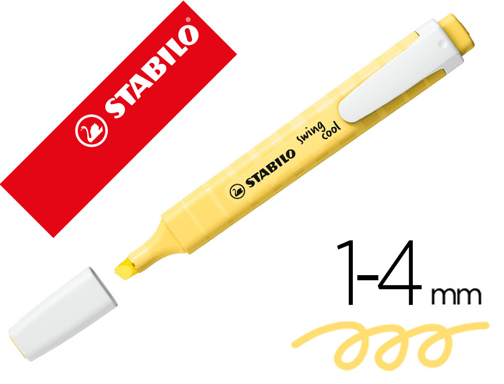 STABILO - Rotulador fluorescente swing cool pastel amarillo cremoso (Ref. 275/144-8)