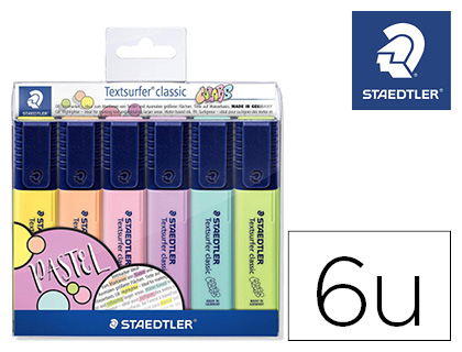 STAEDTLER - Rotulador textsurfer classic 364 pastel &amp; vintage bolsa de 6 unidades colores surtidos (Ref. 364 CWP6)