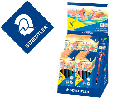 STAEDTLER - Lapices de colores wopex ecologico expositor de 20 cajas de 12 colores y 5 cajas de 24 colores (Ref. 185 CA-1)