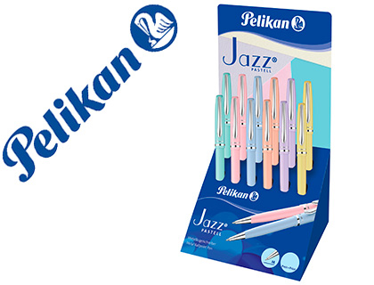 PELIKAN - Boligrafo jazz pastel expositor de 12 unidades colores surtidos (Ref. 603386)