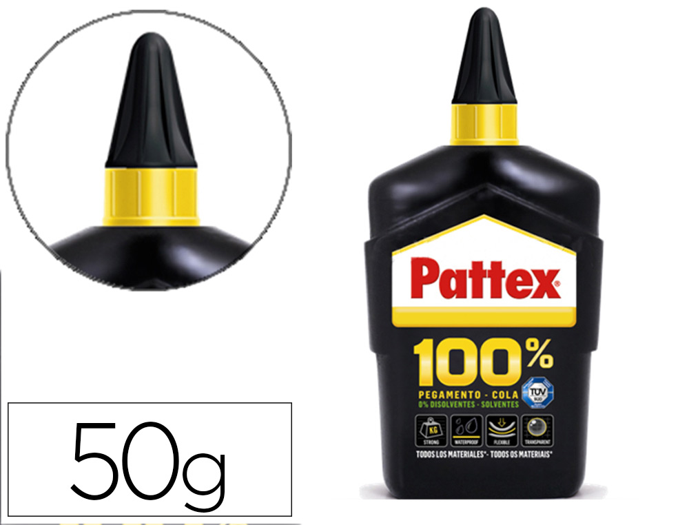 PATTEX - Pegamento universal ingredientes activos 100% sin disolventes botella 50 g (Ref. 2374459)