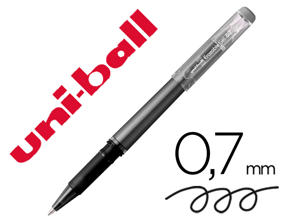 UNI-BALL - UNIBALL - Rotulador roller uf-222 tinta gel borrable 0,7 mm negro (Ref. 233759000)