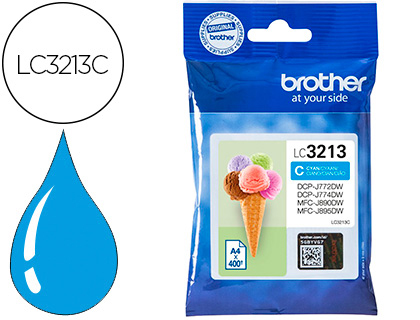 BROTHER - Ink-jet lc3213 dcp-j572 / dcp-j772 / dcp-j774 / mfc-j890 / mfc-j895 cian 400 pag (Ref. LC3213C)