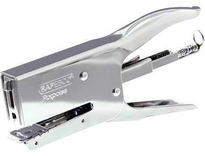 RAPESCO - Grapadora tenaza porpoise metalica capacidad 40 hojas usa grapas 24/6 y 26/6 color plata (Ref. R81000A3)