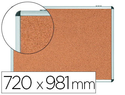 BI-OFFICE - Vitrina de anuncios fondo corcho de interior marco de aluminio 720x981 mm (Ref. VT630101150)