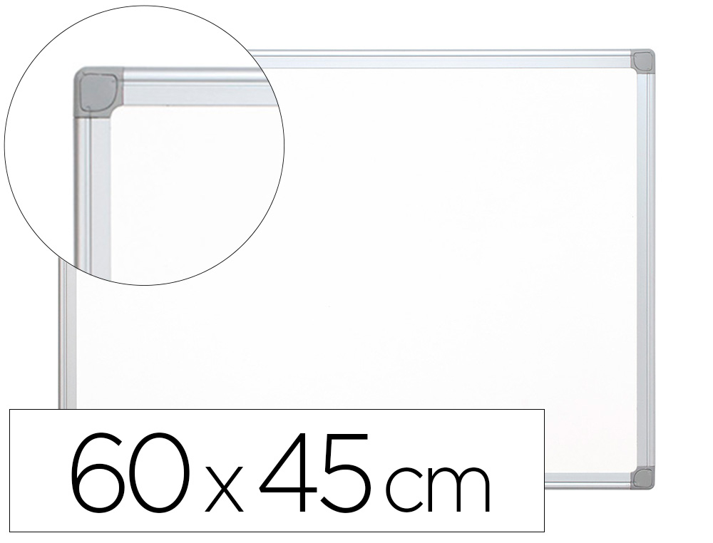 Q-CONNECT - Pizarra blanca lacada magnetica marco aluminio 60x45 cm (Ref. KF04149)