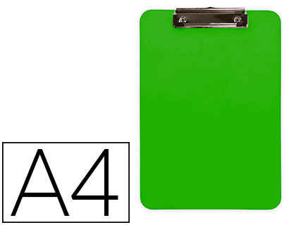 Q-CONNECT - Portanotas plastico din A4 verde 2,5mm (Ref. KF11246)