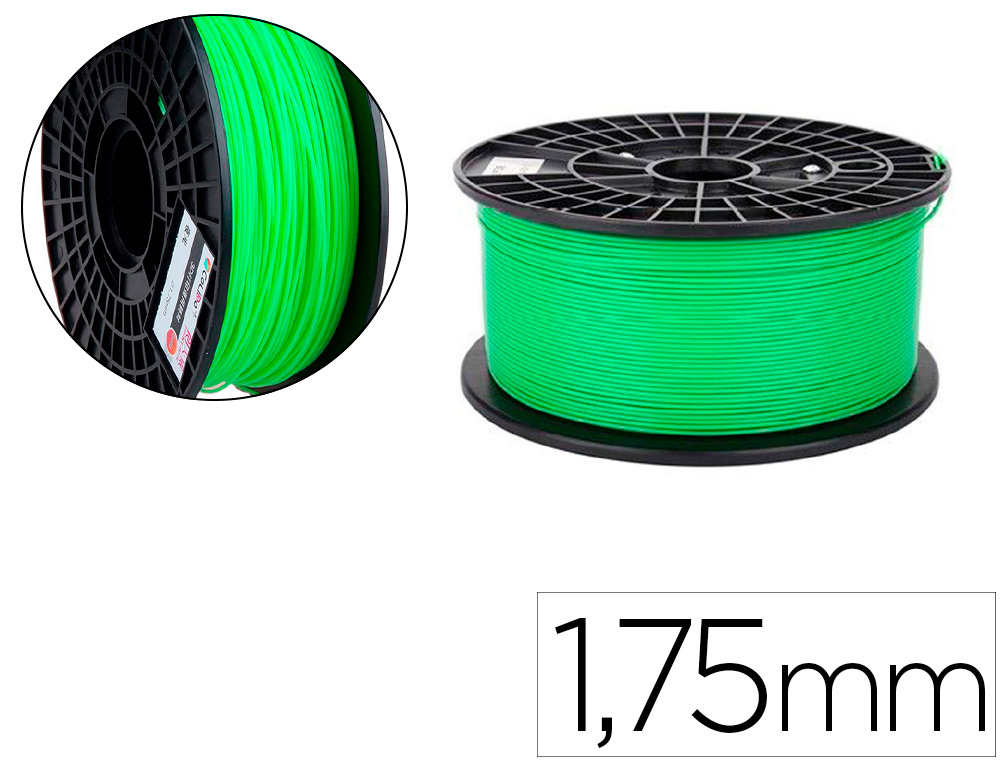 COLIDO - 3D - Filamento pla luminoso 1,75 mm 1 kg verde (Ref. COL3D-LCD077G)
