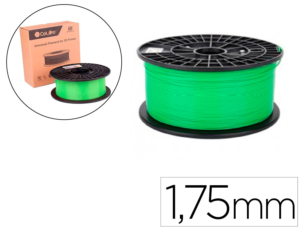 COLIDO - 3D - Filamento abs premium 1,75 mm 1 kg verde (Ref. COL3D-LFD017G)