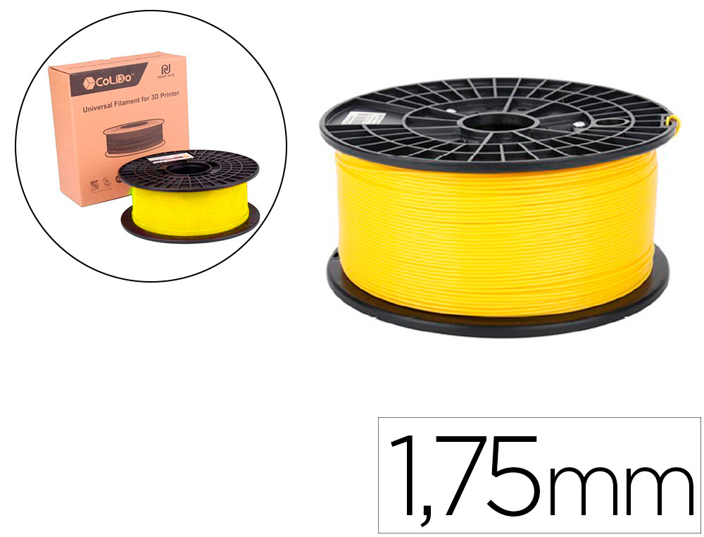 COLIDO - 3D - Filamento abs premium 1,75 mm 1 kg amarillo (Ref. COL3D-LFD017Y)