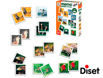 DISET - Juego didactico memo photo animals (Ref. 68941)