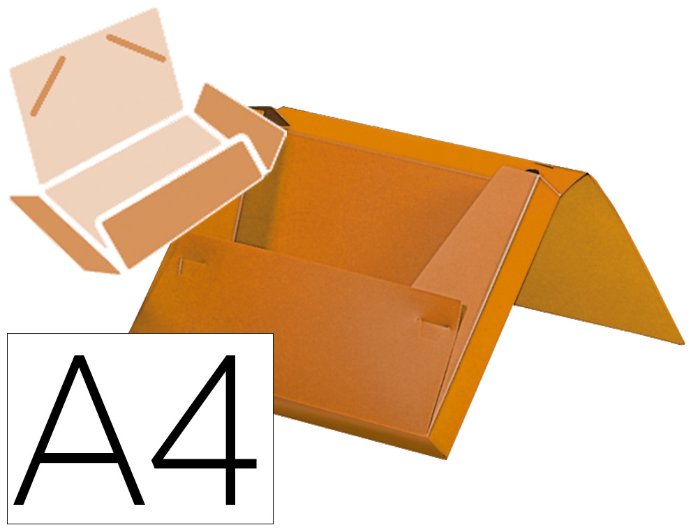 LIDERPAPEL - Carpeta portadocumentos gomas polipropileno din A4 naranja fluor lomo 25 mm (Ref. SS49)