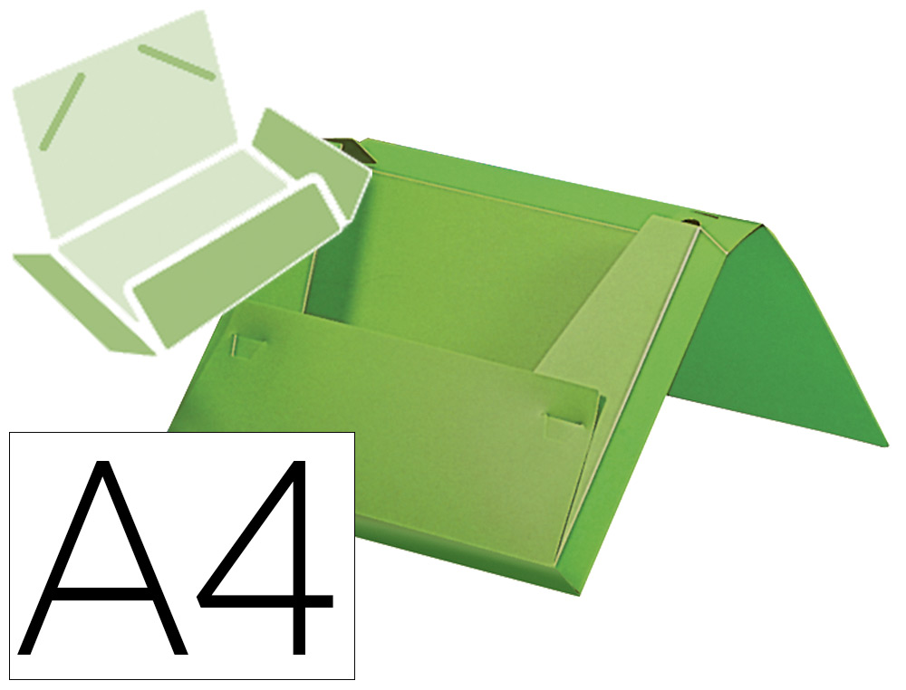 LIDERPAPEL - Carpeta portadocumentos gomas polipropileno din A4 verde manzana opaco lomo 25 mm (Ref. SS52)