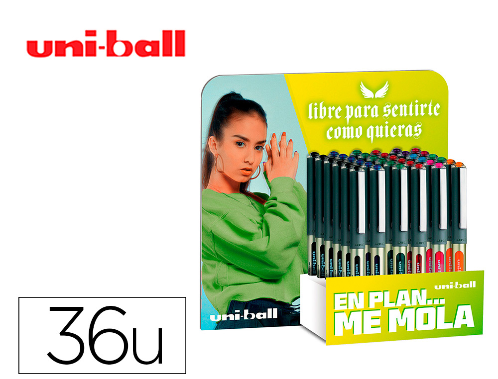 UNI-BALL - UNIBALL - Rotulador roller ub-157 tinta liquida 0,7 mm expositor de 36 unidades colores surtidos (Ref. 182634743)