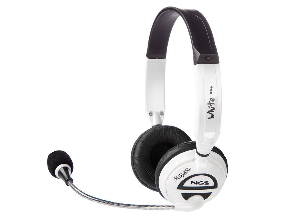 NGS - Auricular headset msx6 pro con microfono diadema ajustable jack 3,5 mm y control de volumen (Ref. MSX6PRO)