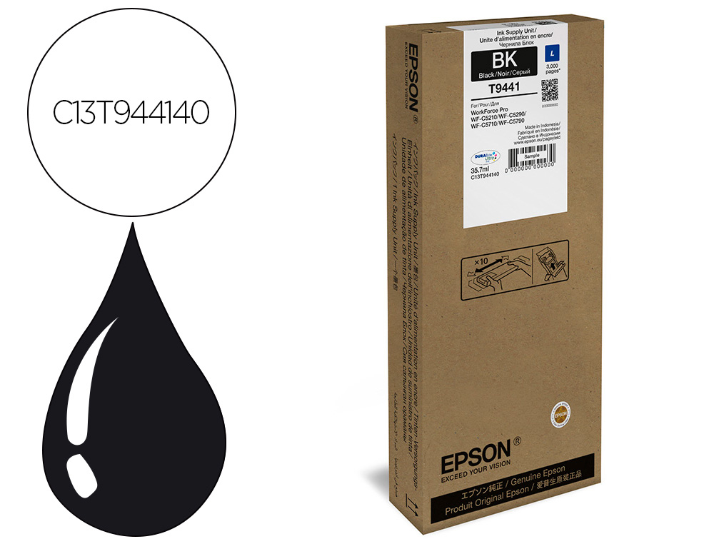 EPSON - Ink-jet wf-c5xxx series ink l negro 3000 (Ref. C13T944140)