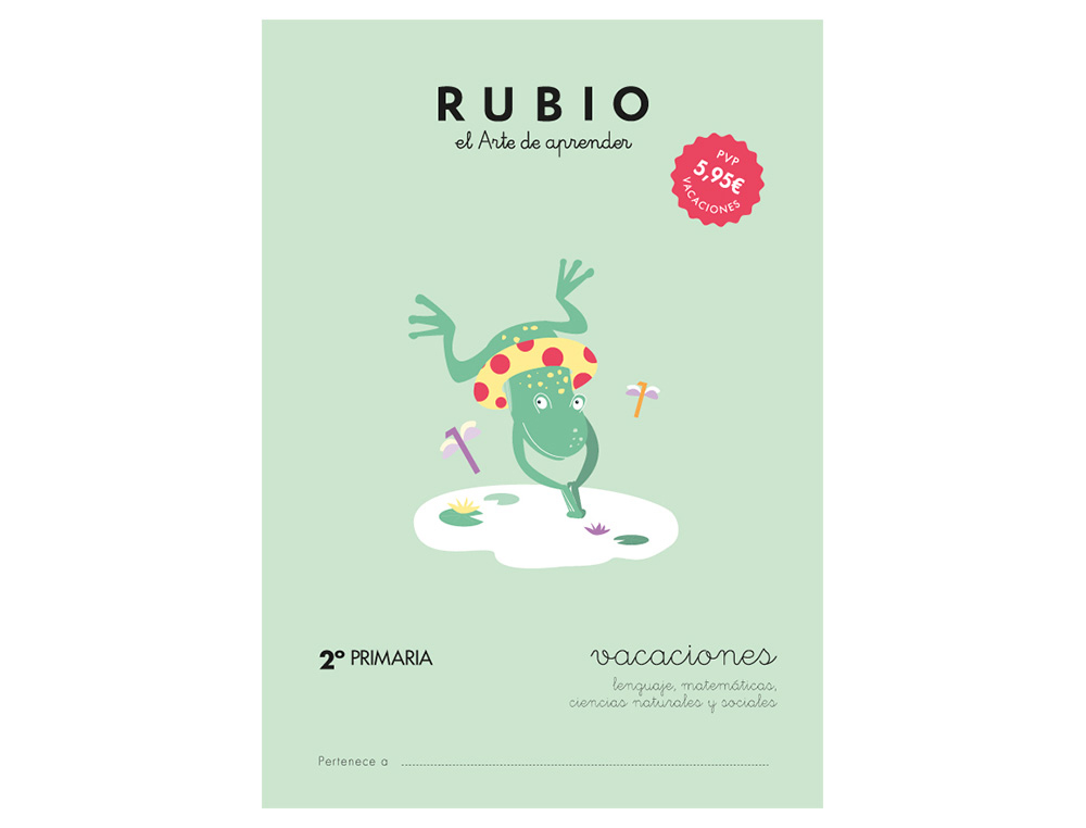 RUBIO - Cuaderno vacaciones repaso materias 2º primaria (Ref. VAC2P)