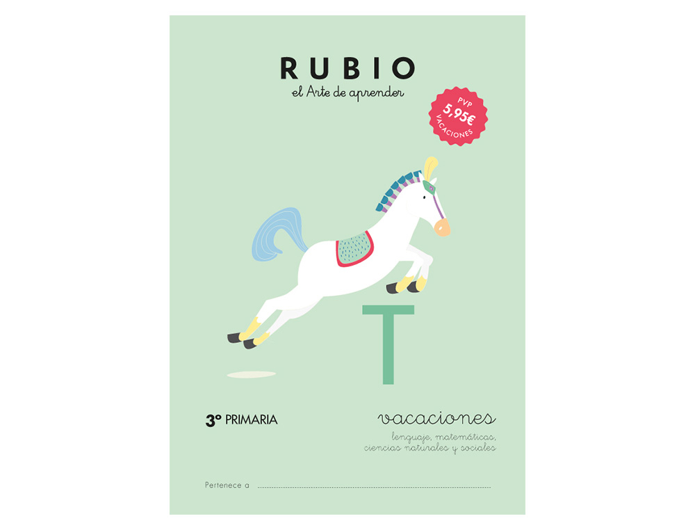 RUBIO - Cuaderno vacaciones repaso materias 3º primaria (Ref. VAC3P)