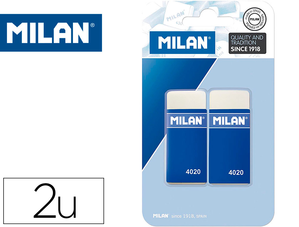MILAN - Goma 4020 miga de pan blister de 2 unidades (Ref. BMM9232)