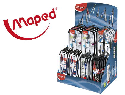 MAPED - Compas expositor de 40 unidades surtidas (Ref. 895224)