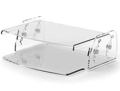 FELLOWES - Soporte para monitor clarity ajustable 5 posiciones transparente 70x256x320 mm hasta 15 kg (Ref. 9731101)
