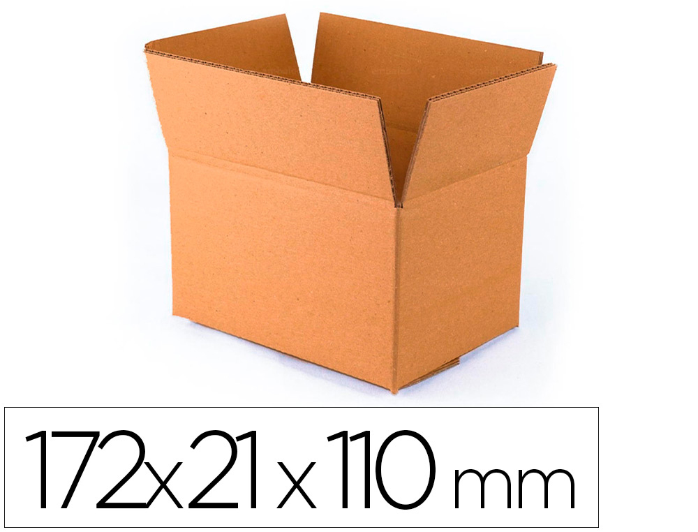 Q-CONNECT - Caja para embalar us os varios carton doble canal marron 172x217x110 mm (Ref. 152601)
