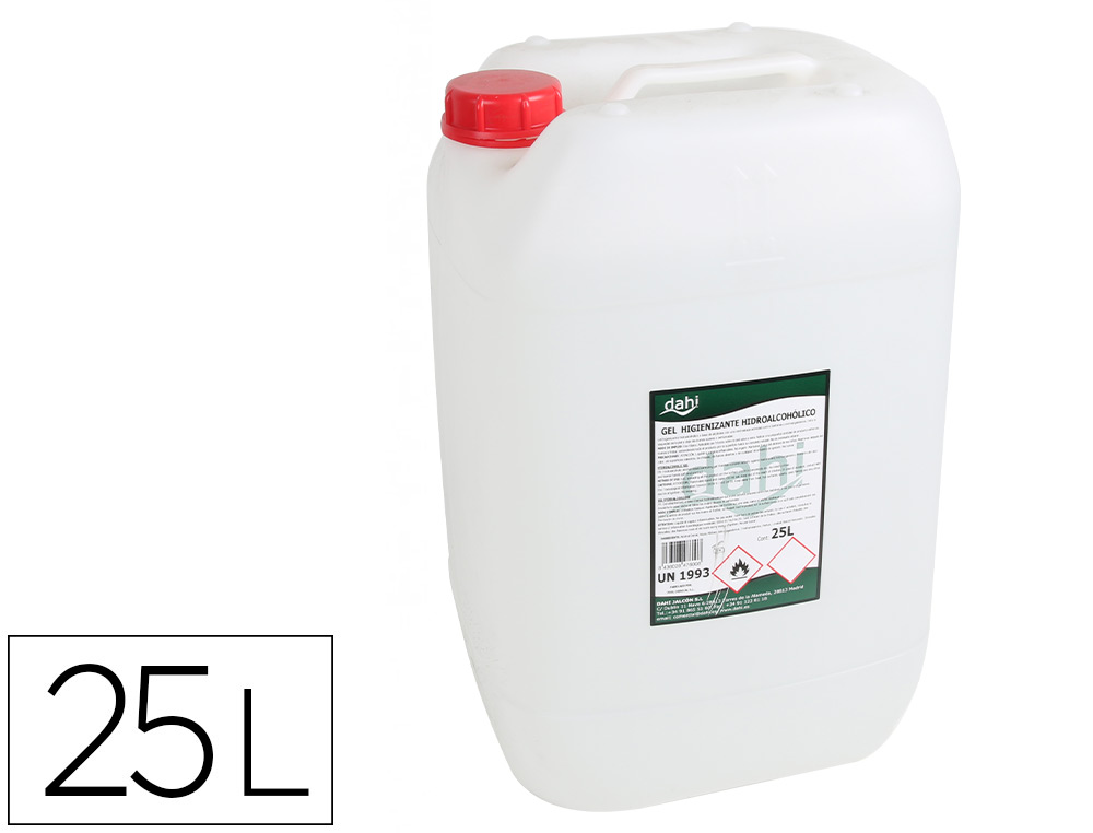 DAHI - Gel hidroalcoholico higienizante para manos garrafa de 25 litros (Ref. PCH600/25L-DJ)