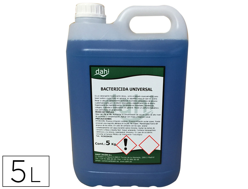 DAHI - Limpiador bactericida desbak azul garrafa de 25 litros (Ref. PCH050/25L-DJ)