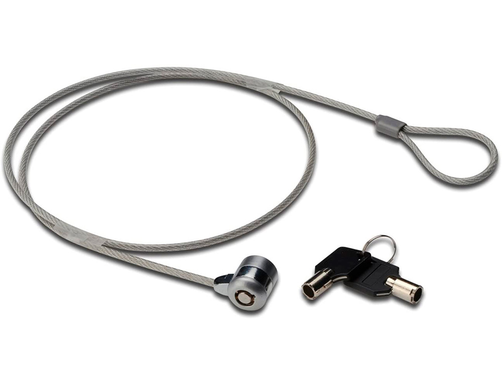 EWENT - Cable de seguridad para portatil con 2 llaves longitud 1,5 mt (Ref. EW1242)