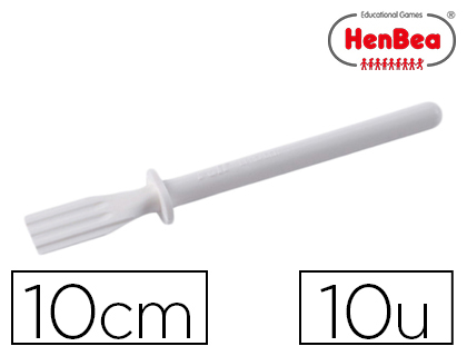 HENBEA - Pincel para cola blanca de plastico flexible 10 cm largo bolsa de 10 uds (Ref. 13640)
