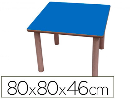 MOBEDUC - Mesa madera mobetuc t1 cuadrada con tapa laminada haya 80x80 cm (Ref. 600550.80-1)