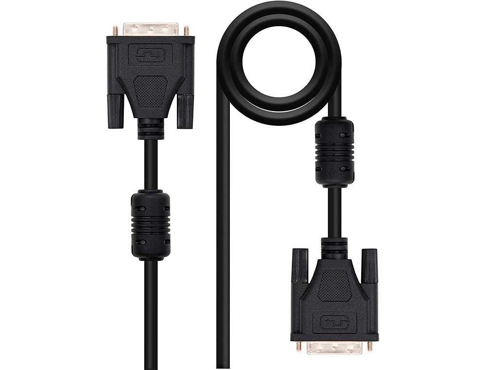 NANOCABLE - Cable dvi dual link 24+1/m-m color negro longitud 1,8 m (Ref. 10.15.0802)