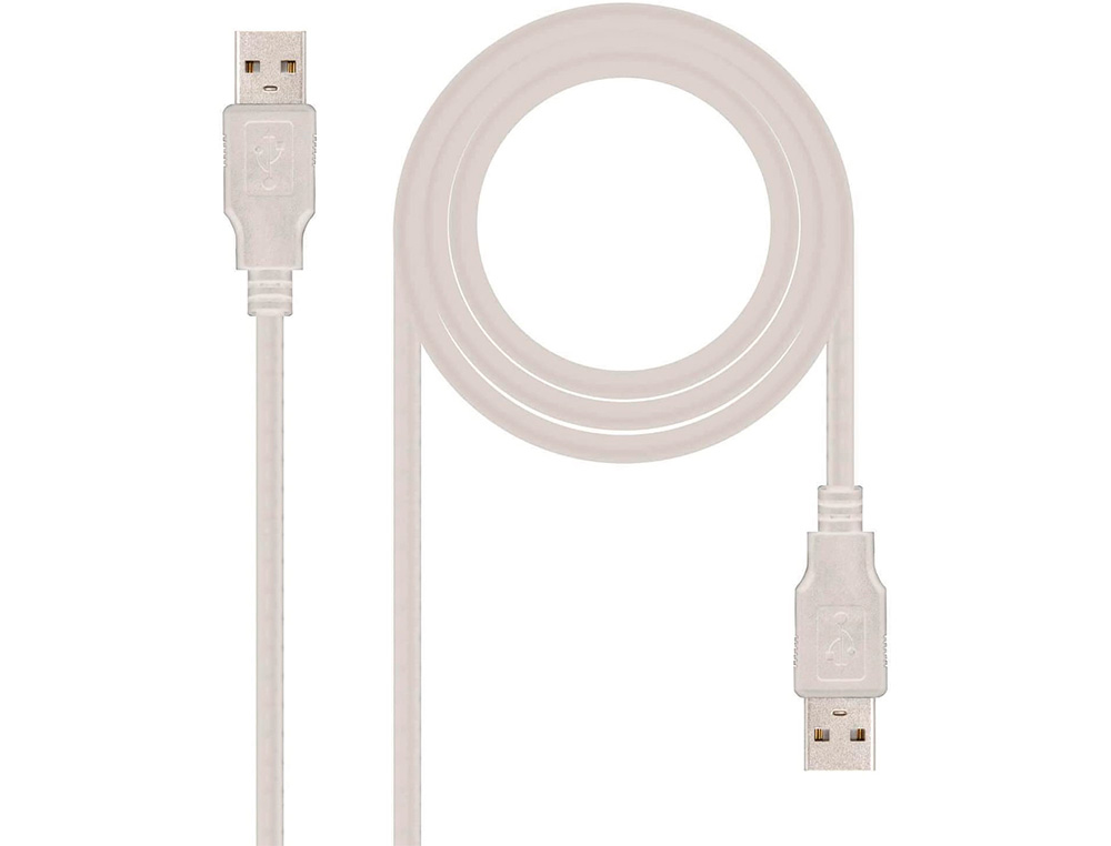 NANOCABLE - Cable usb 2.0 tipo a/m-a/m color gris longitud 1 m (Ref. 10.01.0302)