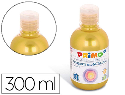 PRIMO - Tempera liquida escolar 300 ml amarillo metalizado (Ref. 233TM300210)