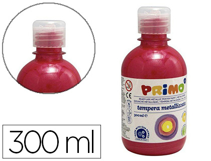 PRIMO - Tempera liquida escolar 300 ml rojo metalizado (Ref. 233TM300300)