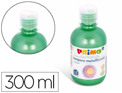 PRIMO - Tempera liquida escolar 300 ml verde metalizado (Ref. 233TM300610)