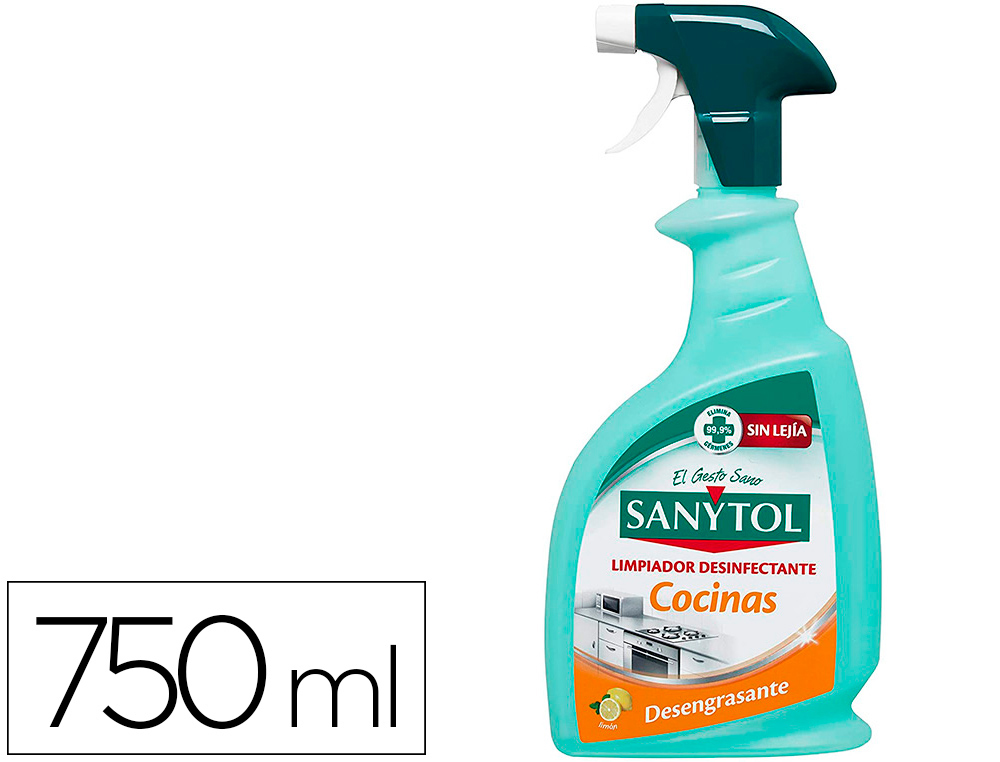 SANYTOL - Limpiador desinfectante para cocinas con pistola pulverizadora bote de 750 ml (Ref. 71961)